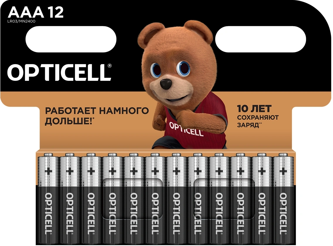 Батарея Opticell Basic LR03 AAA (12шт) блистер — фото 1