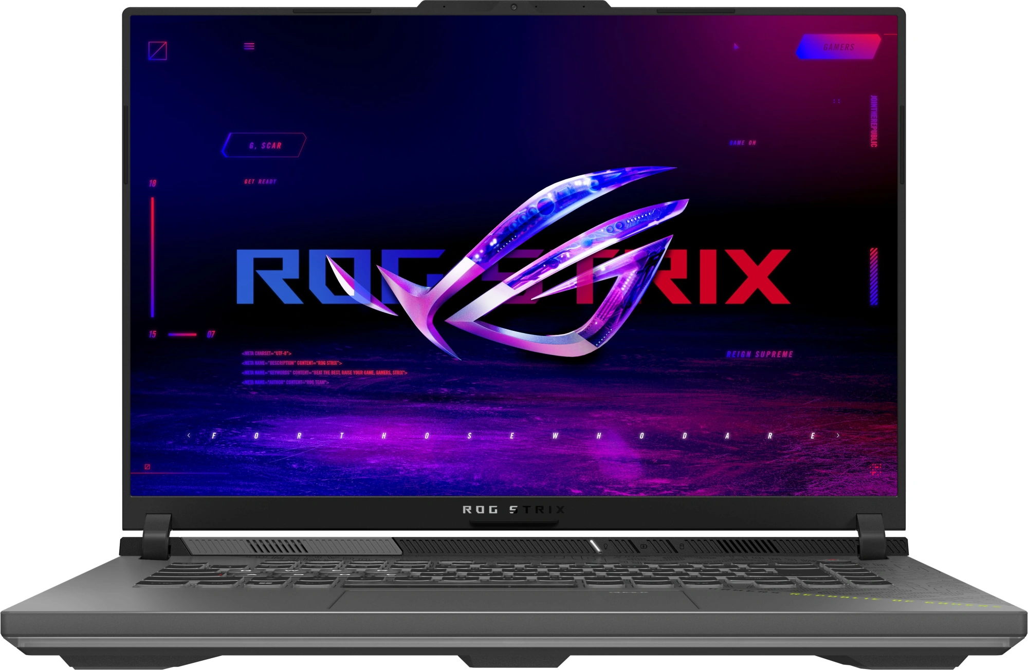 Ноутбук Asus ROG Strix G16 G614PP-TS206 Ryzen 9 8940HX 32Gb SSD512Gb NVIDIA GeForce RTX 5070 8Gb 16" IPS WQXGA (2560x1600) без ОС grey WiFi BT Cam (90NR0L68-M009F0) — миниатюра 2