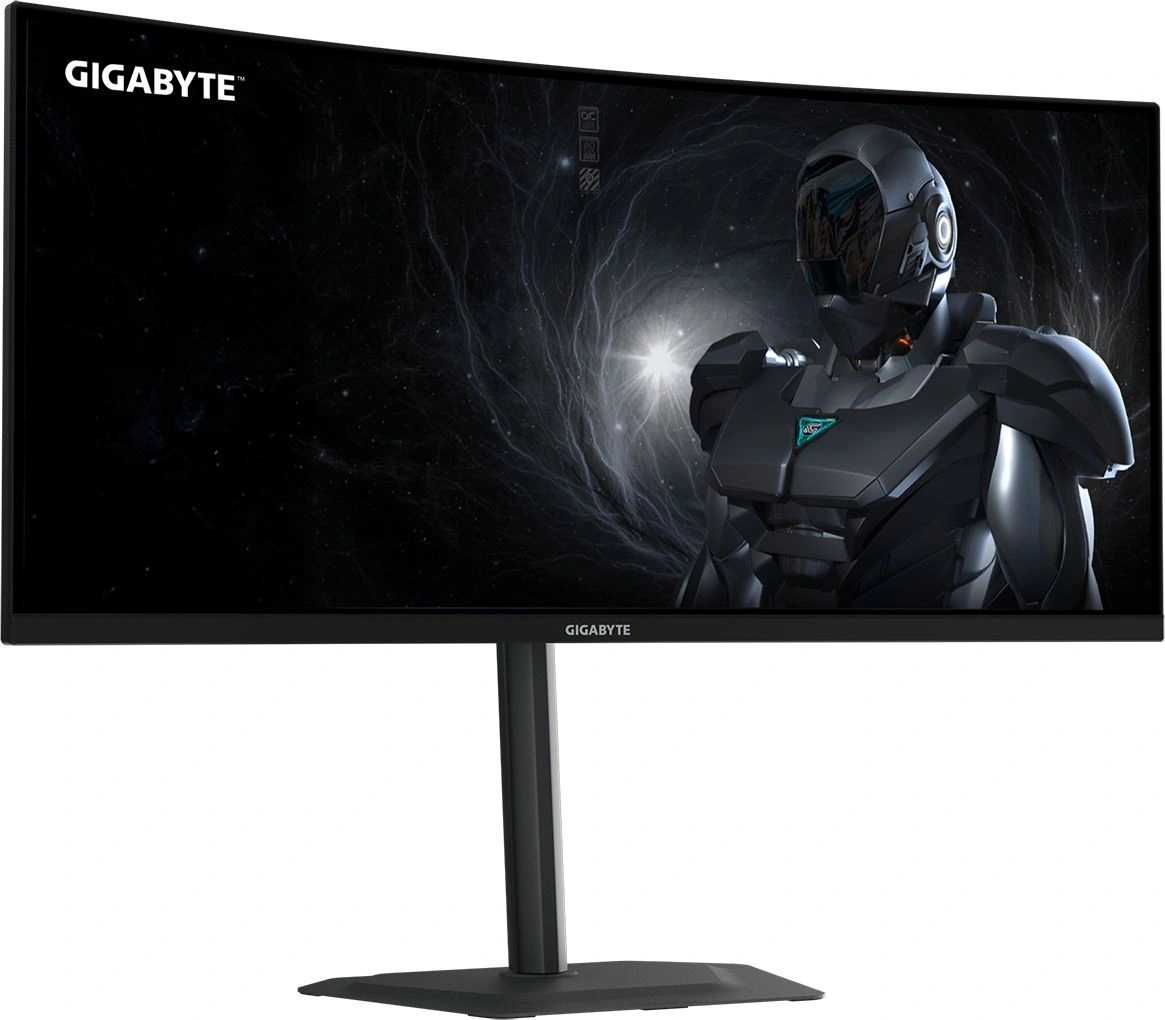 Монитор Gigabyte 34" G34WQC2 EK черный VA LED 21:9 HDMI M/M матовая HAS Piv 4000:1 450cd 178гр/178гр 3440x1440 200Hz FreeSync Premium DP WQ 7.36кг — миниатюра 3
