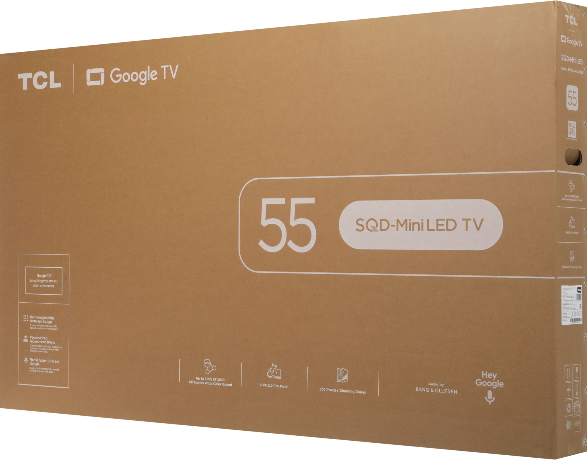 Телевизор QLED TCL 55" 55C7L SQD-Mini LED черный 4K Ultra HD 144Hz MEMC DVB-T DVB-T2 DVB-C DVB-S DVB-S2 USB WiFi Smart TV — миниатюра 18