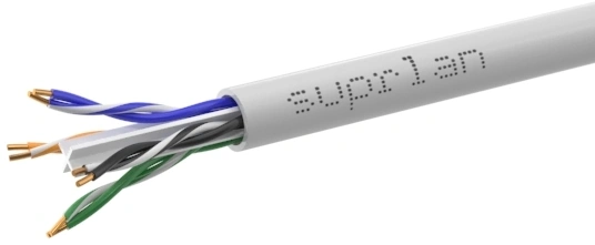 Кабель сетевой информационный Suprlan Six 01-1030-1 кат.6 UTP 4 пары 23AWG нг(А)-HF внутренний 305м серый — фото 1