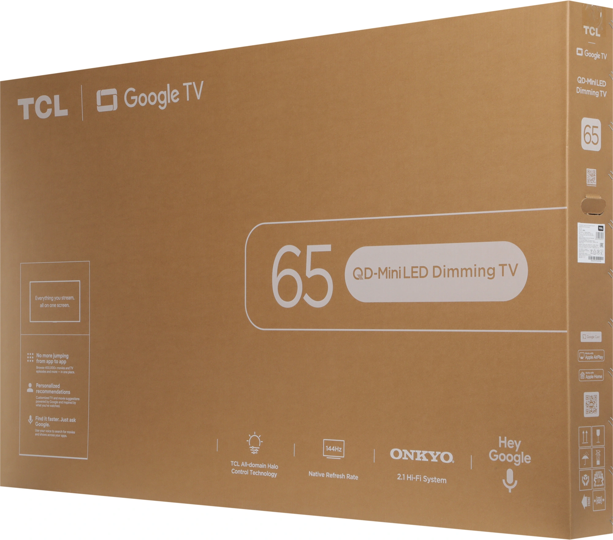 Телевизор QLED TCL 65" 65P8L Premium черный 4K Ultra HD 144Hz MEMC DVB-T DVB-T2 DVB-C DVB-S DVB-S2 USB WiFi Smart TV — миниатюра 17