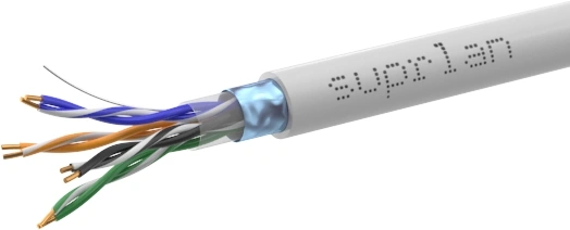 Кабель сетевой информационный Suprlan Standard 01-1023-1 кат.5E F/UTP 4 пары 24AWG нг(А)-HF внутренний 305м серый — фото 1