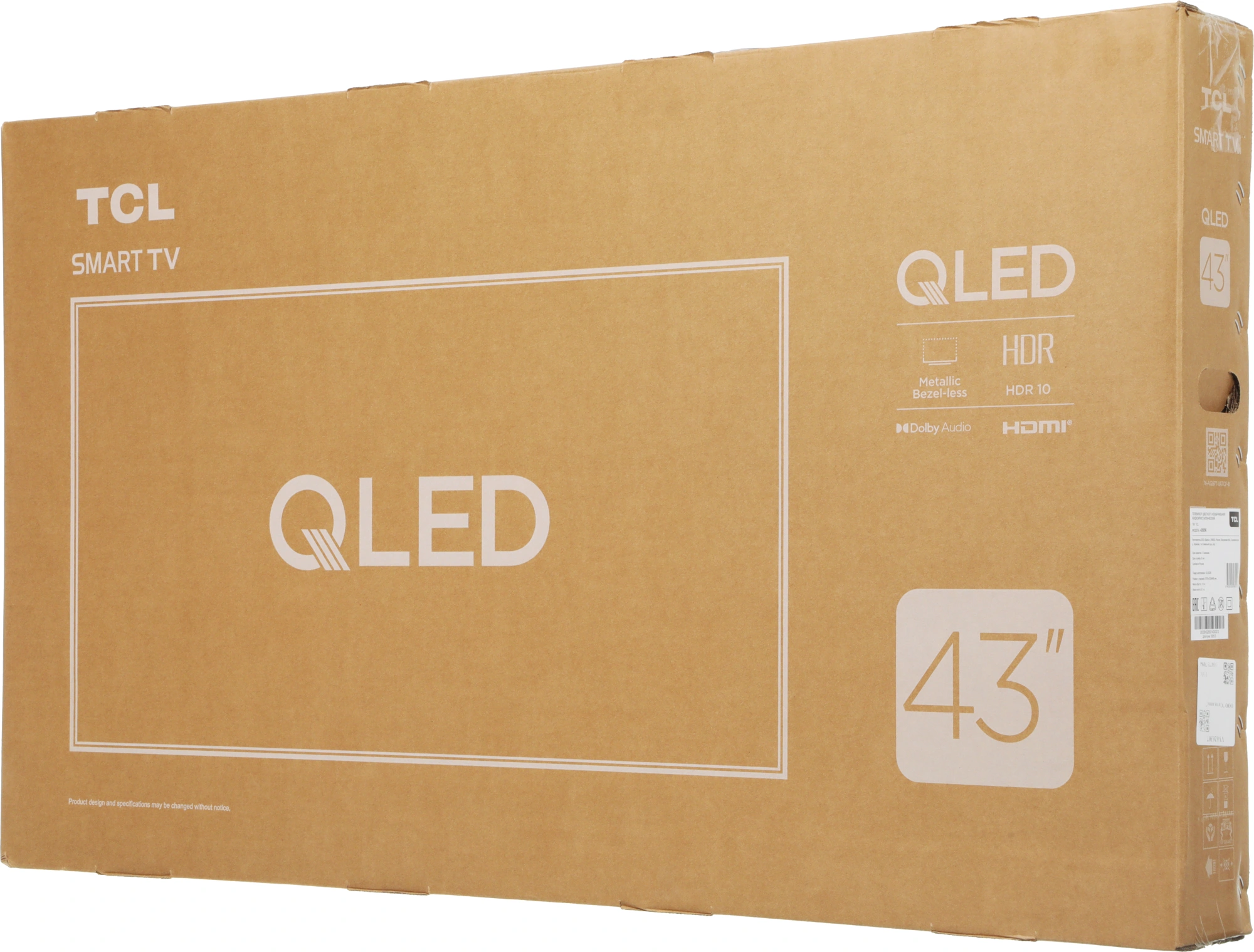 Телевизор QLED TCL 43" 43S5K-RU черный FULL HD 60Hz DVB-T DVB-T2 DVB-C DVB-S DVB-S2 USB WiFi Smart TV (RUS) — миниатюра 2