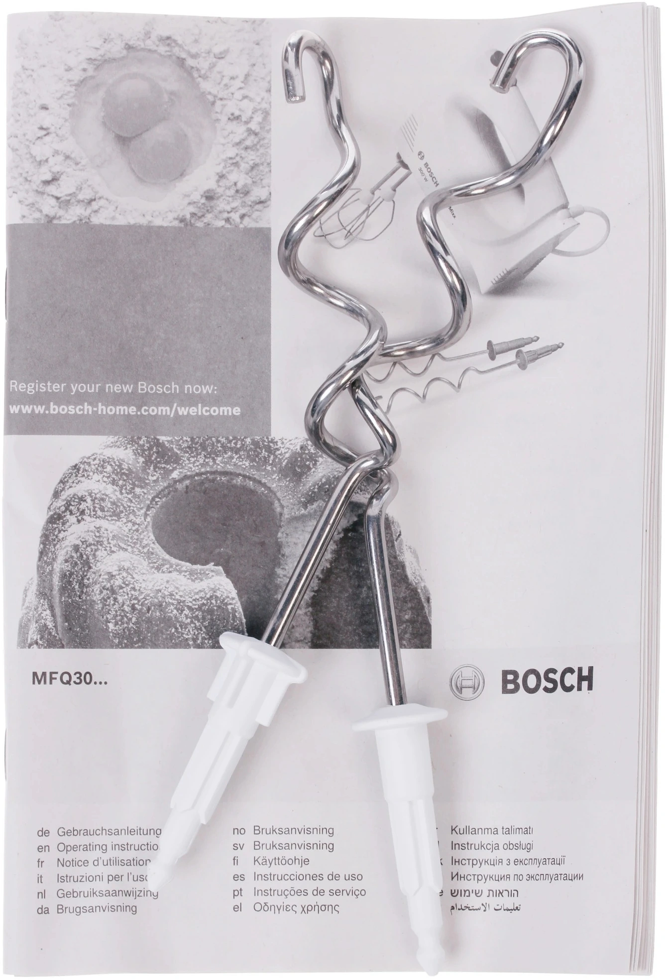 Миксер ручной Bosch MFQ3030 350Вт белый — миниатюра 7