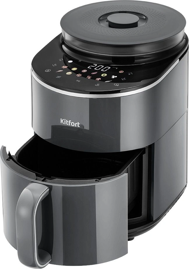 Аэрогриль Kitfort КТ-8155 4.5л 1500Вт серый — миниатюра 2