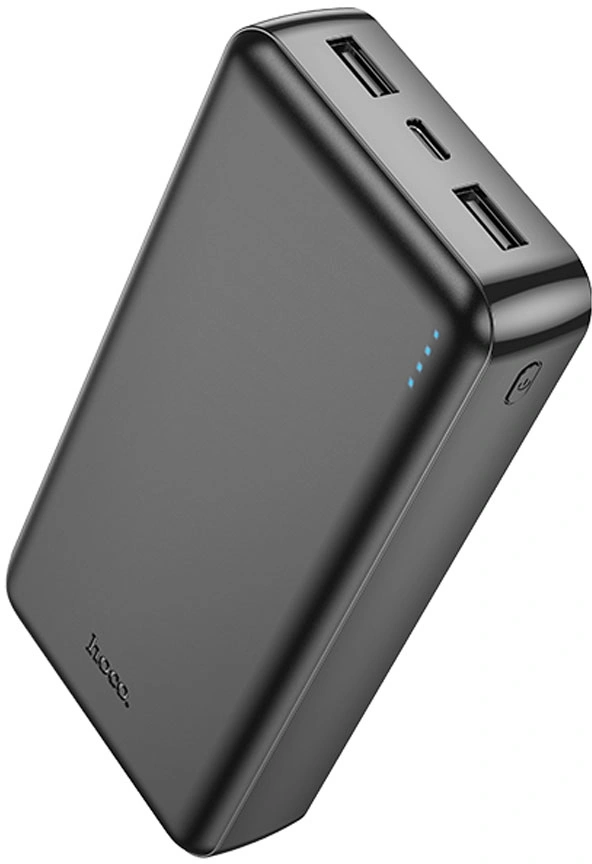 Мобильный аккумулятор Hoco J100A 20000mAh 2.1A 2xUSB-A черный — миниатюра 2