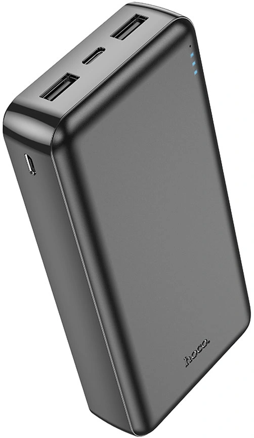 Мобильный аккумулятор Hoco J100A 20000mAh 2.1A 2xUSB-A черный — фото 1