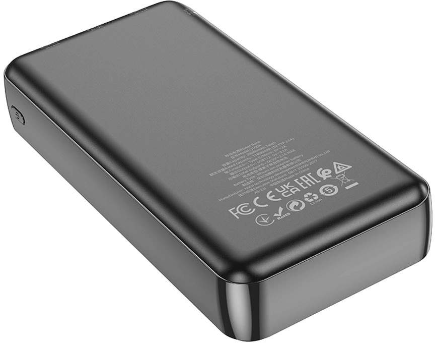 Мобильный аккумулятор Hoco J100A 20000mAh 2.1A 2xUSB-A черный — миниатюра 3