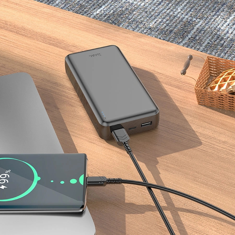 Мобильный аккумулятор Hoco J100A 20000mAh 2.1A 2xUSB-A черный — миниатюра 5
