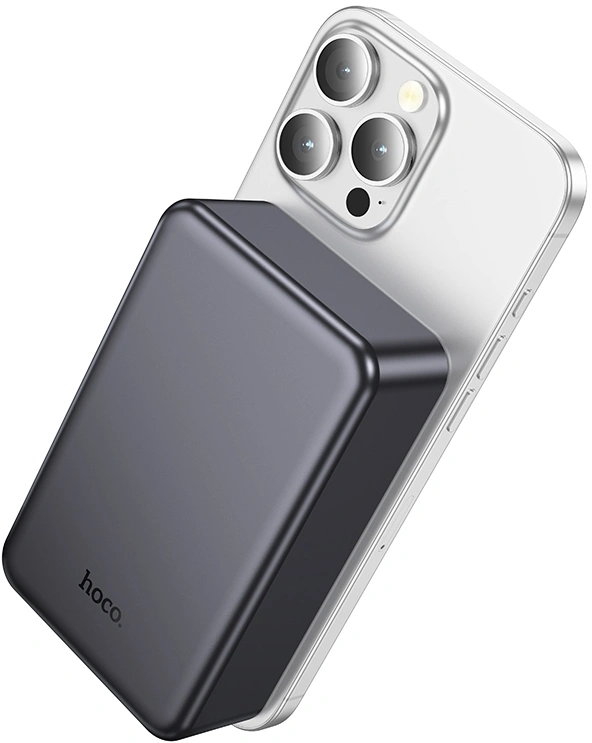 Мобильный аккумулятор Hoco J160 20000mAh 10W 3A беспров.зар. серый (64103) — миниатюра 3