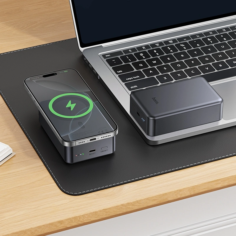 Мобильный аккумулятор Hoco J160 20000mAh 10W 3A беспров.зар. серый (64103) — миниатюра 7