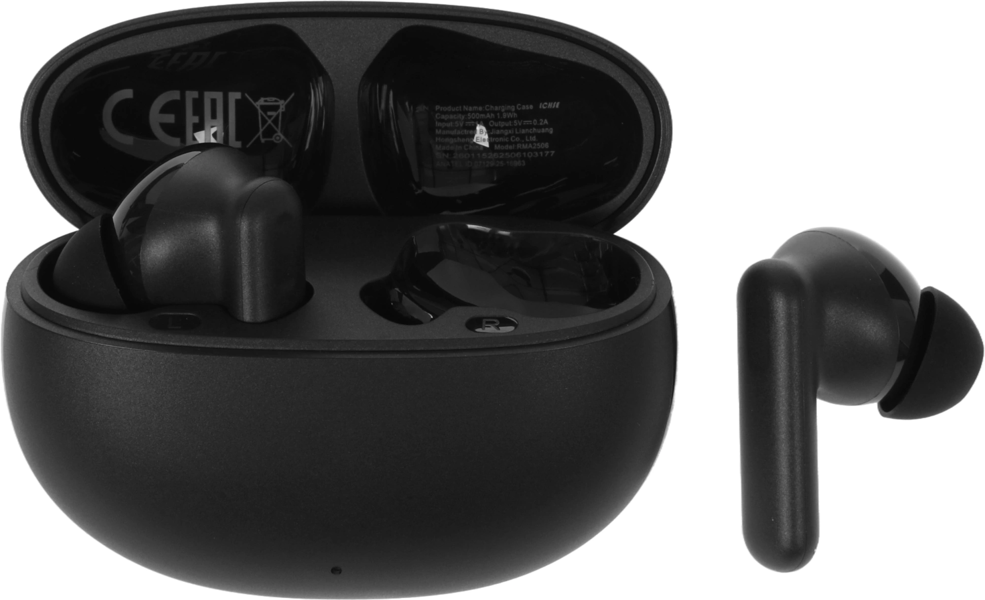 Гарнитура внутриканальные Realme Buds Techlife черный беспроводные bluetooth в ушной раковине (6975840261383) — миниатюра 4