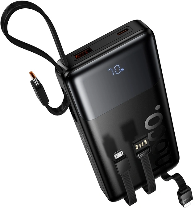 Мобильный аккумулятор Hoco J156 Founder 10000mAh QC3.0/PD3.0 22.5W 3A черный (62277) — миниатюра 2