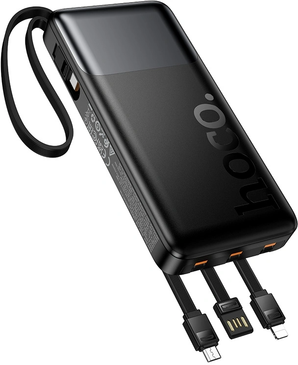 Мобильный аккумулятор Hoco J156 Founder 10000mAh QC3.0/PD3.0 22.5W 3A черный (62277) — миниатюра 3