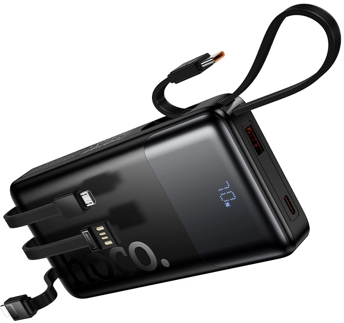 Мобильный аккумулятор Hoco J156 Founder 10000mAh QC3.0/PD3.0 22.5W 3A черный (62277) — миниатюра 5