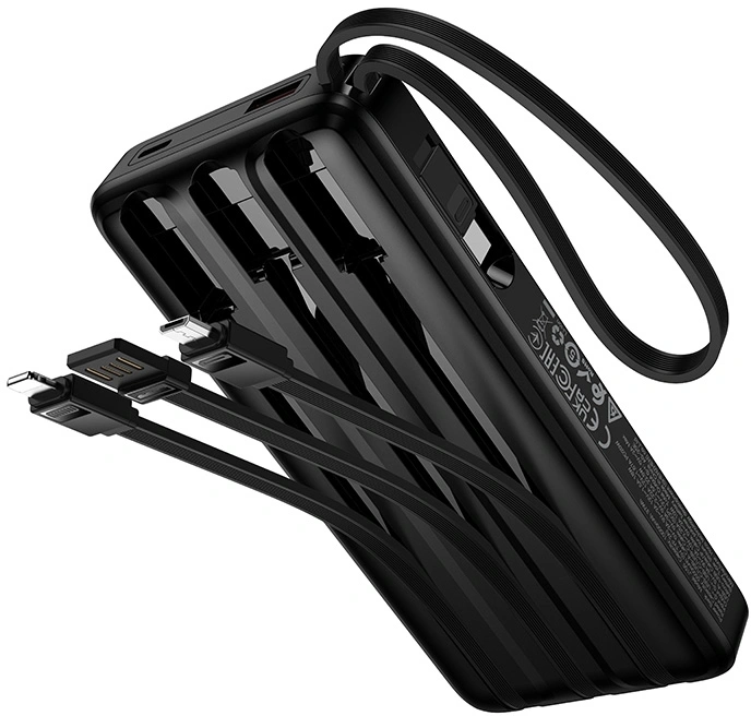 Мобильный аккумулятор Hoco J156 Founder 10000mAh QC3.0/PD3.0 22.5W 3A черный (62277) — миниатюра 6