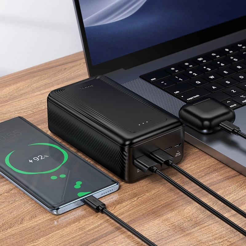 Мобильный аккумулятор Hoco J165B Honey 30000mAh 3A черный (66336) — миниатюра 7