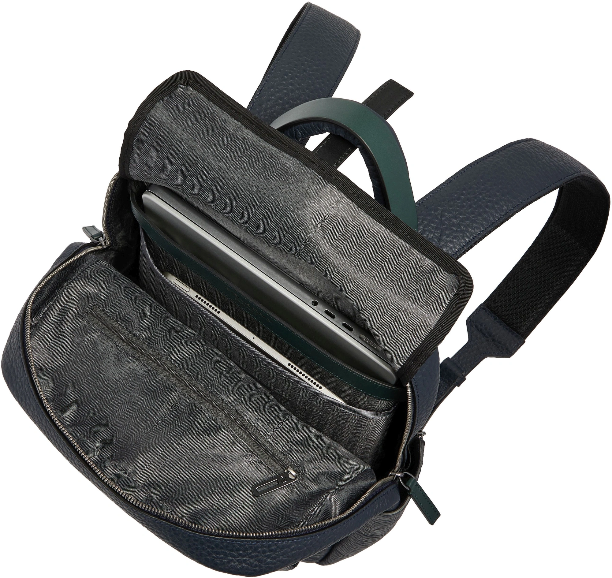 Рюкзак Piquadro Materia CA7262W151/BLUVE синий/зеленый натур.кожа — миниатюра 4