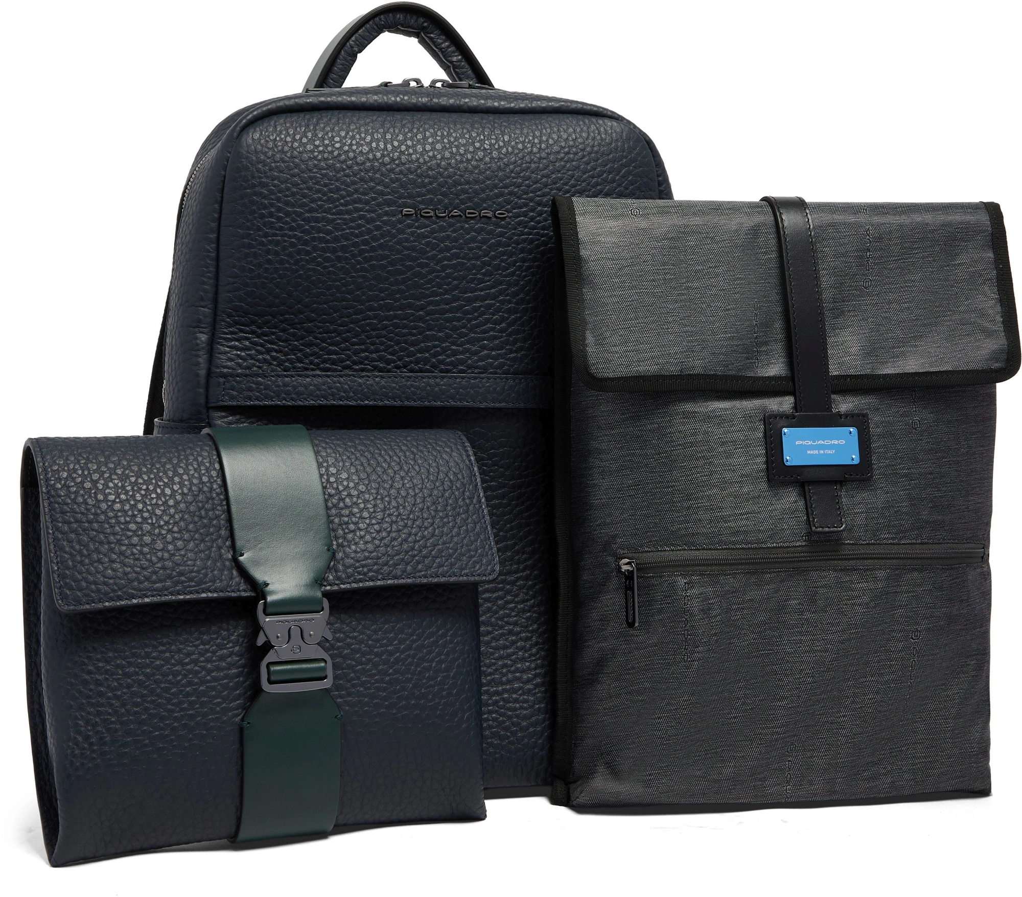 Рюкзак Piquadro Materia CA7262W151/BLUVE синий/зеленый натур.кожа — миниатюра 6