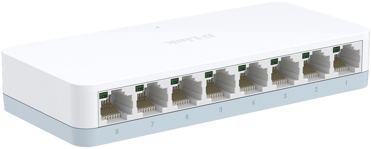 Коммутатор D-Link DES-1008C/C1A (L2) 8x100Мбит/с неуправляемый — миниатюра 2