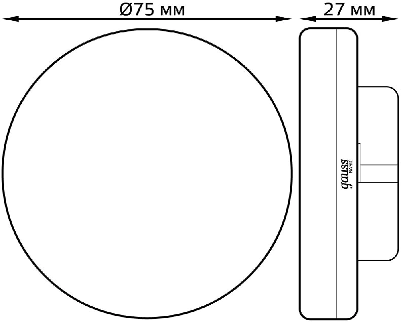 Лампа светодиодная Gauss Basic 10849262 5.5Вт цок.:GX53 таблетка 220B (упак.:1шт) — миниатюра 10
