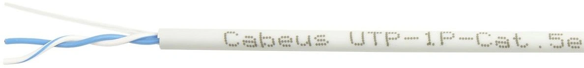 Кабель информационный Cabeus UTP-1P-Cat.5e-SOLID-LSZH-GY-500 кат.5E U/UTP 1 пара LSZH внутренний 500м серый — фото 1