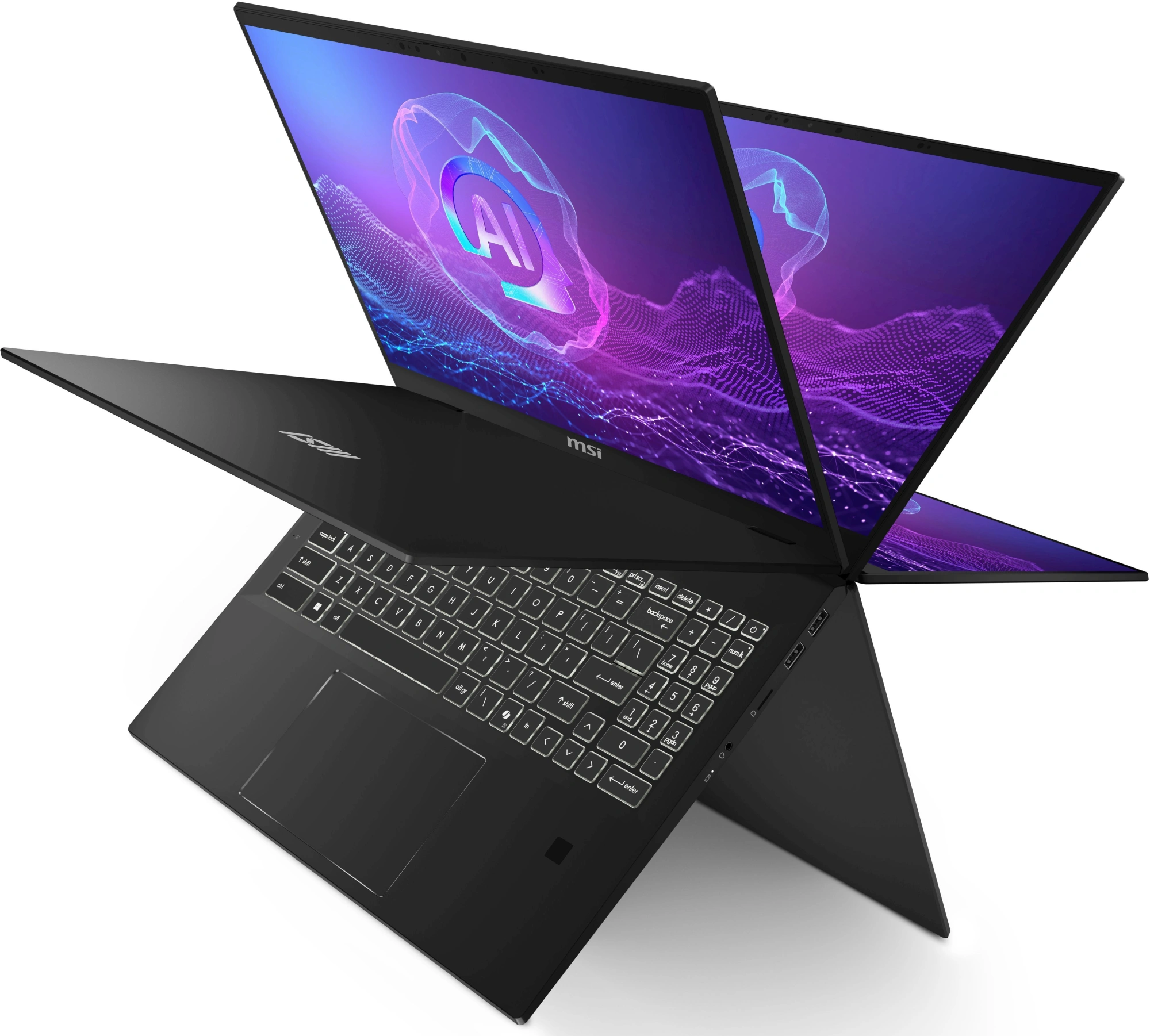 Ноутбук MSI Summit 16 AI Evo A2HMTG-057RU Core Ultra 7 255H 16Gb SSD1Tb Intel Arc 140T 16" IPS Touch QHD+ (2560x1600) Windows 11 Home black WiFi BT Cam (9S7-159531-057) — миниатюра 15