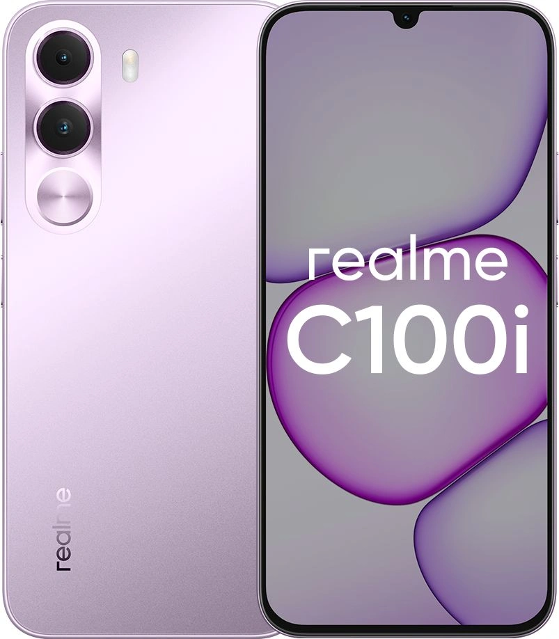 Смартфон Realme RMX5377 C100i 128Gb 4Gb фиолетовый моноблок 3G 4G 6.74" 720x1600 Android 16 32Mpix 802.11 a/b/g/n/ac NFC GPS GSM900/1800 GSM1900