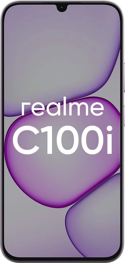 Смартфон Realme RMX5377 C100i 128Gb 4Gb фиолетовый моноблок 3G 4G 6.74" 720x1600 Android 16 32Mpix 802.11 a/b/g/n/ac NFC GPS GSM900/1800 GSM1900 — миниатюра 2