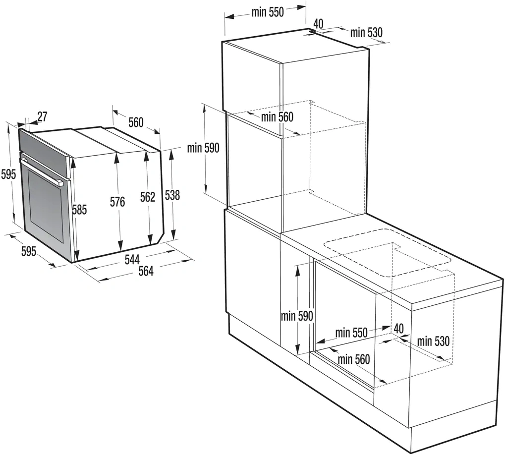Духовой шкаф Электрический Gorenje BO6735E02BKOT черный — миниатюра 10