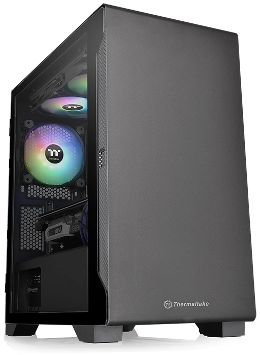 Корпус Thermaltake S100 TG черный без БП mATX 5x120mm 4x140mm 1x200mm 1xUSB3.0 1xUSB3.1 audio bott PSU — фото 1