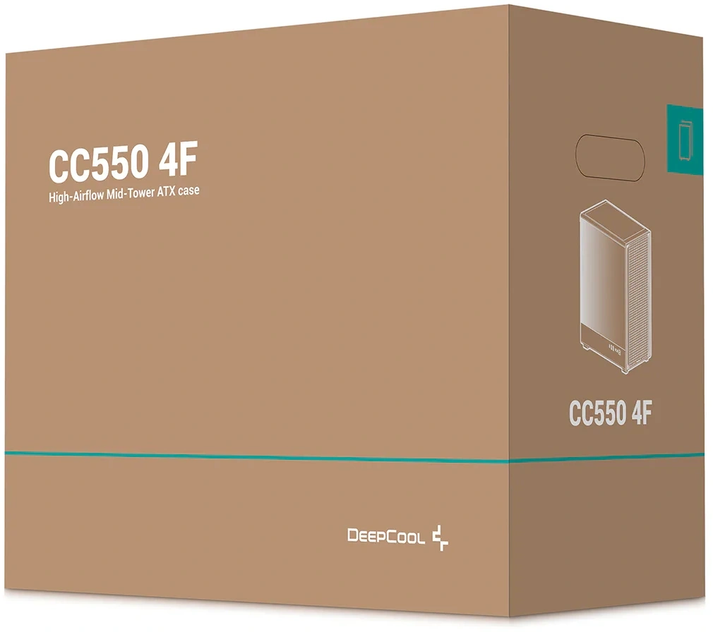 Корпус Deepcool CC550 4F черный без БП ATX 4x120mm 5x140mm 1xUSB2.0 1xUSB3.0 audio bott PSU — миниатюра 6