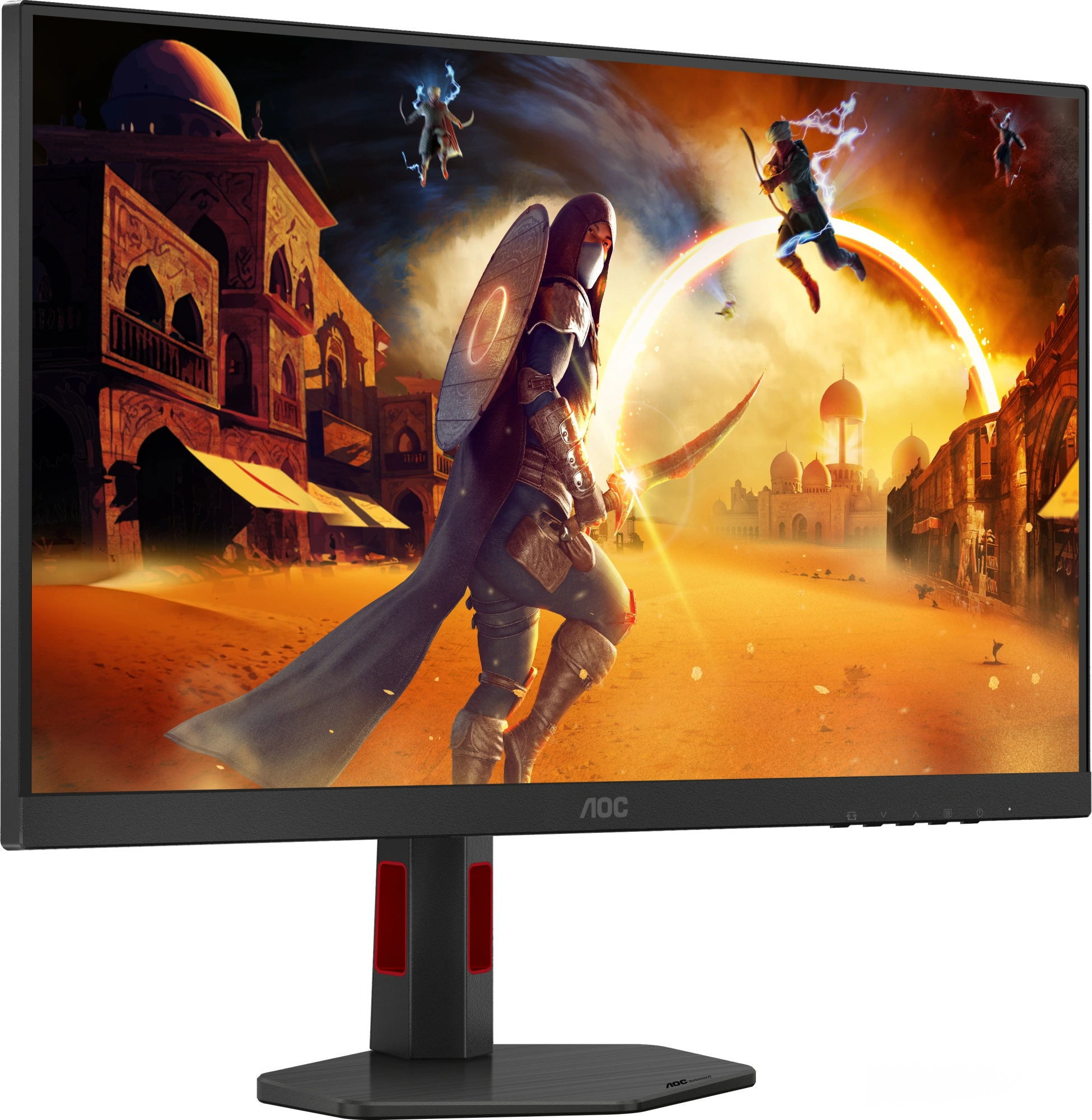 Монитор AOC 27" U27G4R черный/красный IPS LED 16:9 HDMI матовая HAS Piv 400cd 178гр/178гр 3840x2160 160Hz G-Sync DP 4K USB 6.35кг — миниатюра 2
