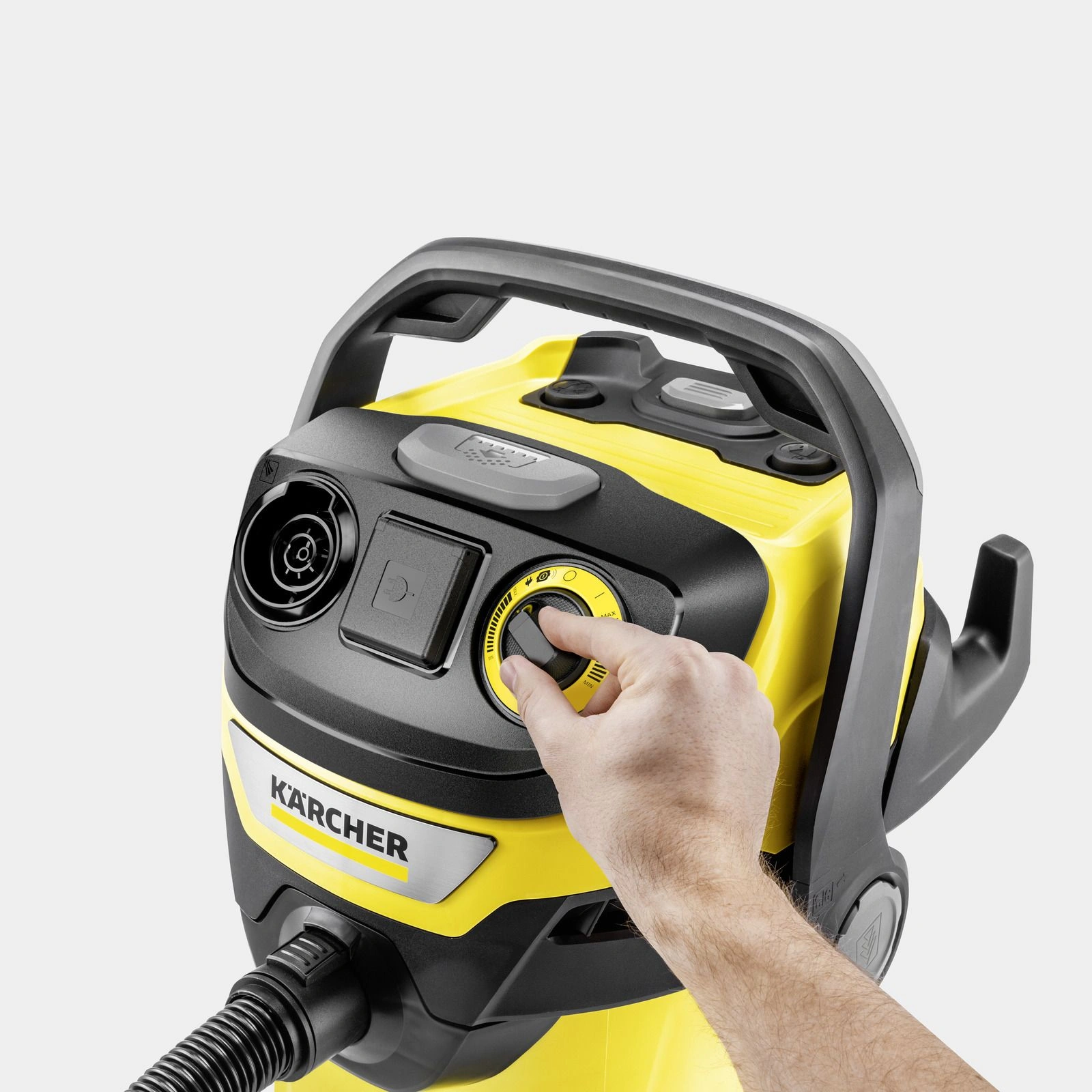 Строительный пылесос Karcher WD 5 Control P 25/5/22 1200Вт (уборка: сухая/влажная/выдув/сбор воды) желтый — миниатюра 2