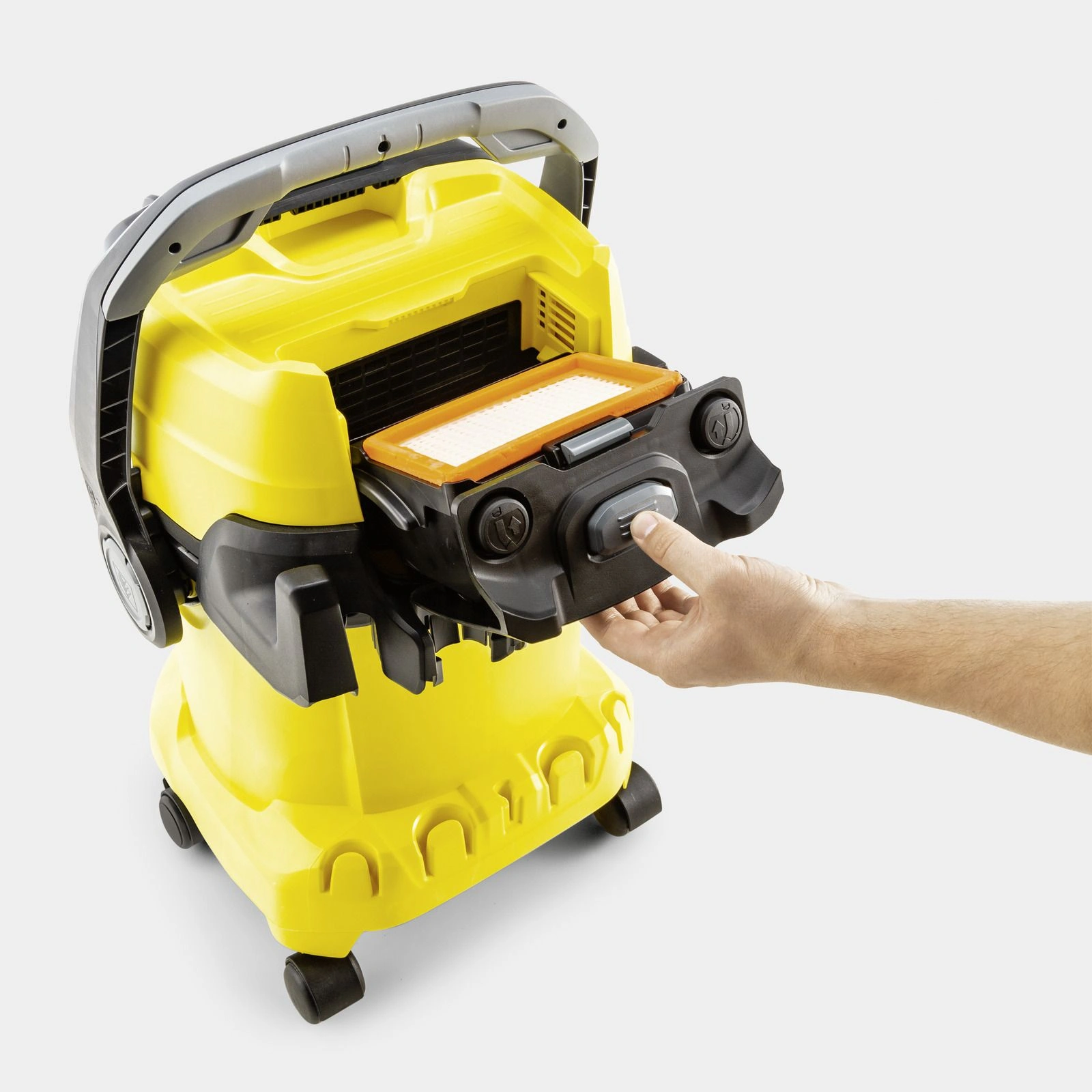 Строительный пылесос Karcher WD 5 Control P 25/5/22 1200Вт (уборка: сухая/влажная/выдув/сбор воды) желтый — миниатюра 3