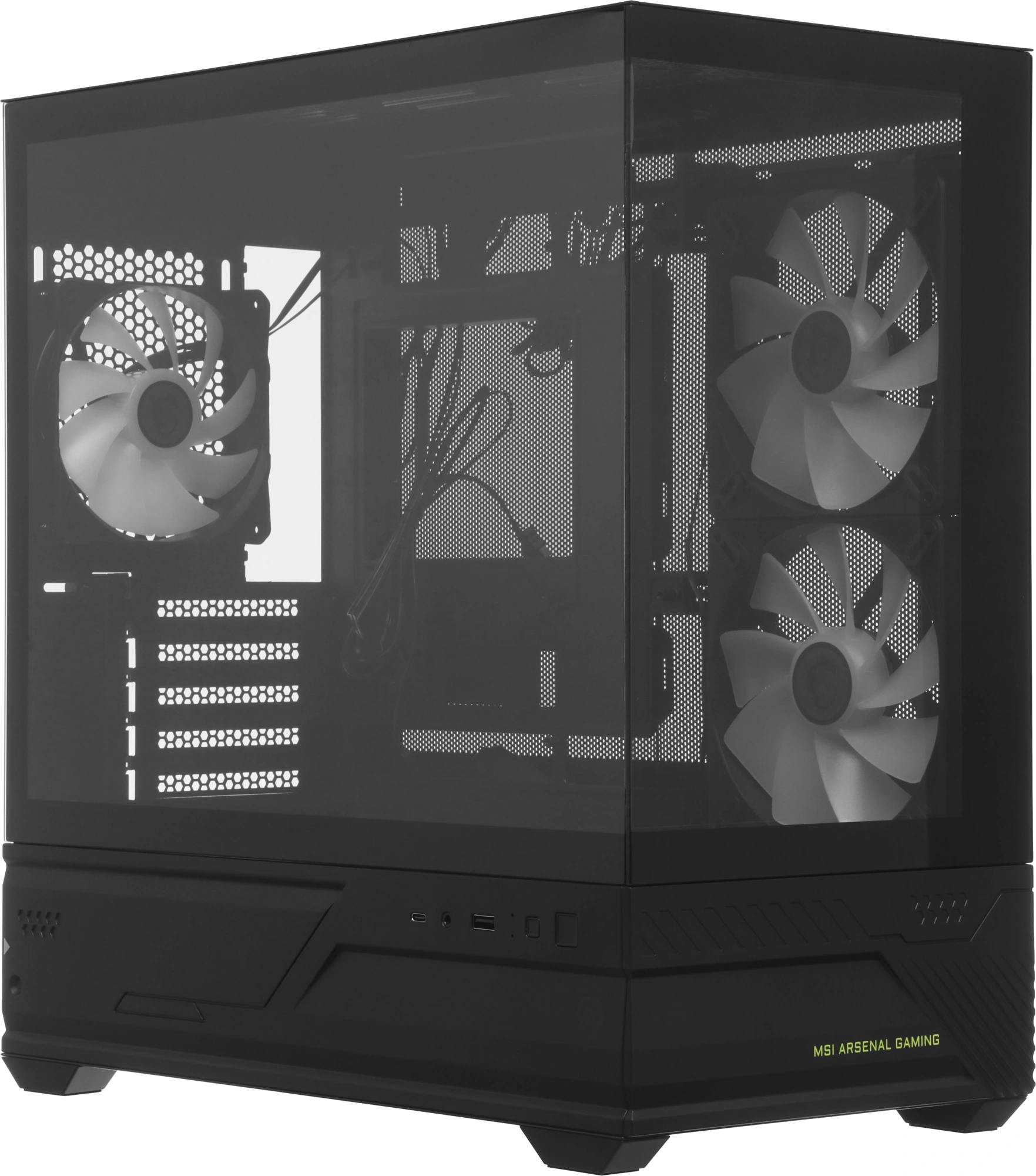 Корпус MSI MAG Pano M110R черный без БП mATX 8x120mm 2x140mm 1xUSB3.0 audio AirDuct bott PSU — миниатюра 3