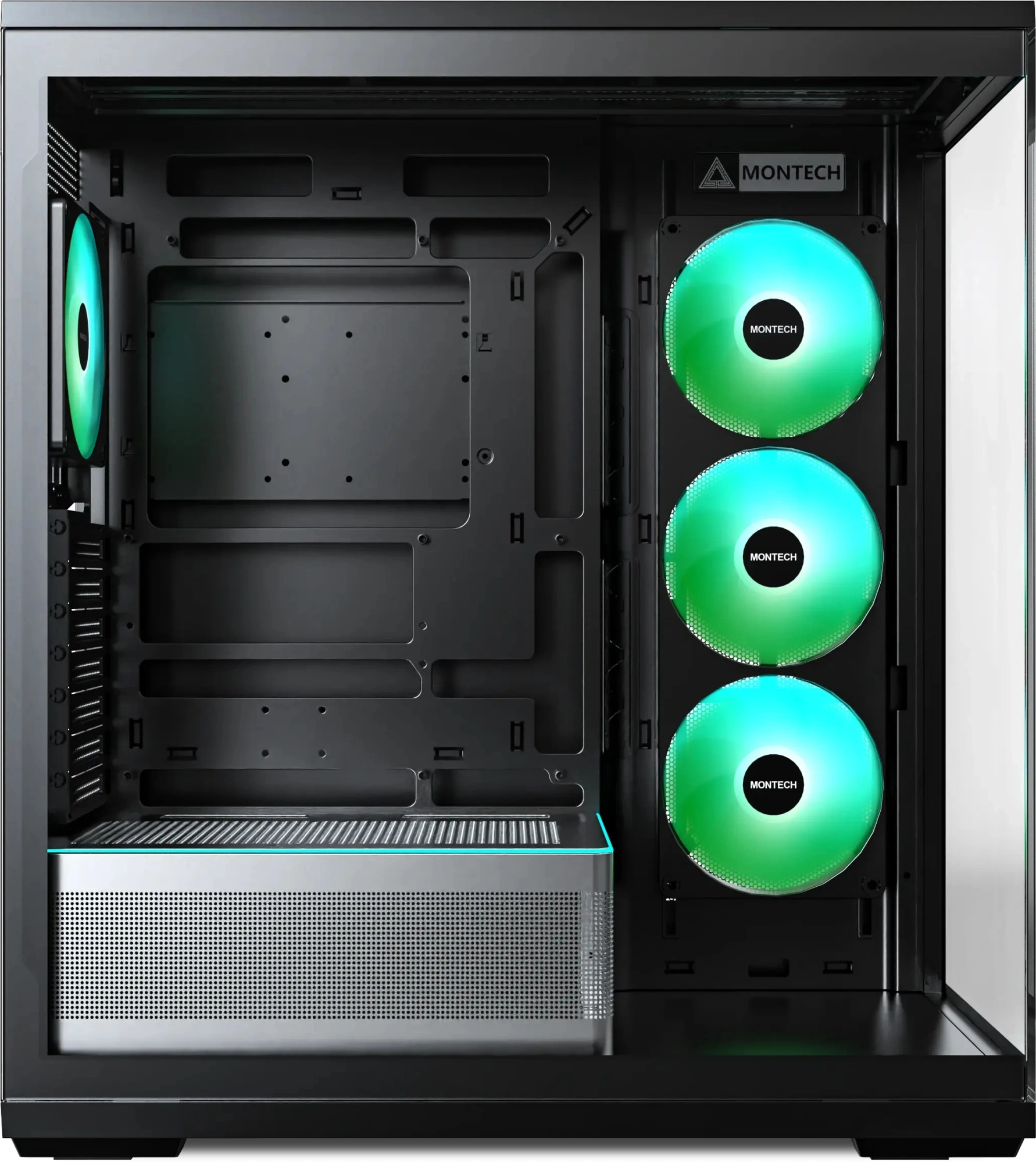 Корпус Montech TG3 черный без БП ATX 8x120mm 4x140mm 2xUSB3.0 audio bott PSU — миниатюра 4