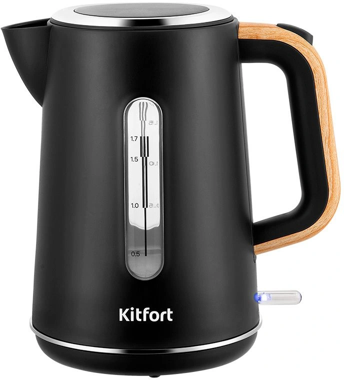 Чайник электрический Kitfort КТ-8706 1.7л. 3000Вт черный/дерево корпус: пластик — миниатюра 6