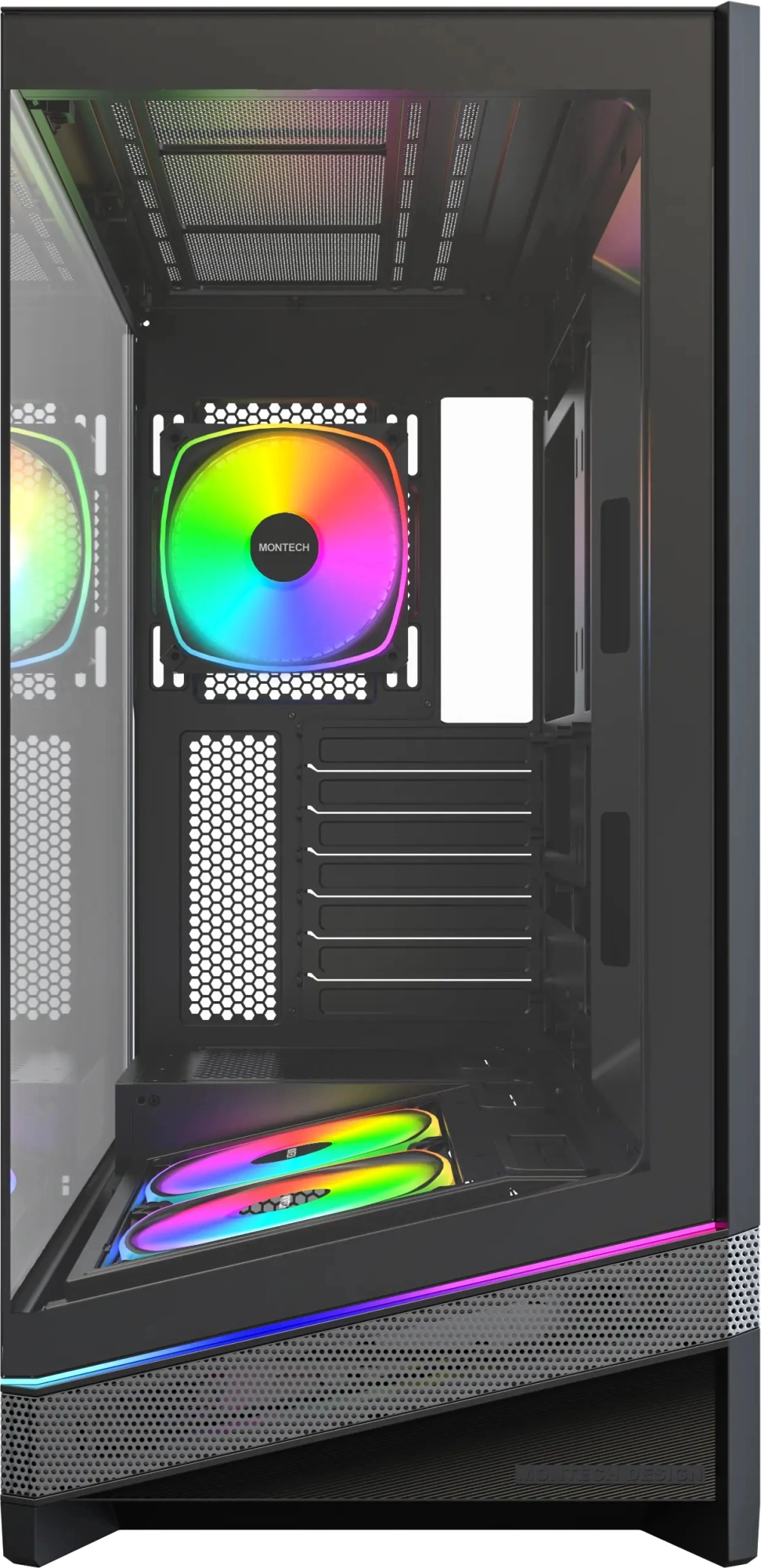 Корпус Montech Sky 3 черный без БП ATX 5x120mm 5x140mm 2xUSB3.0 audio bott PSU — миниатюра 3