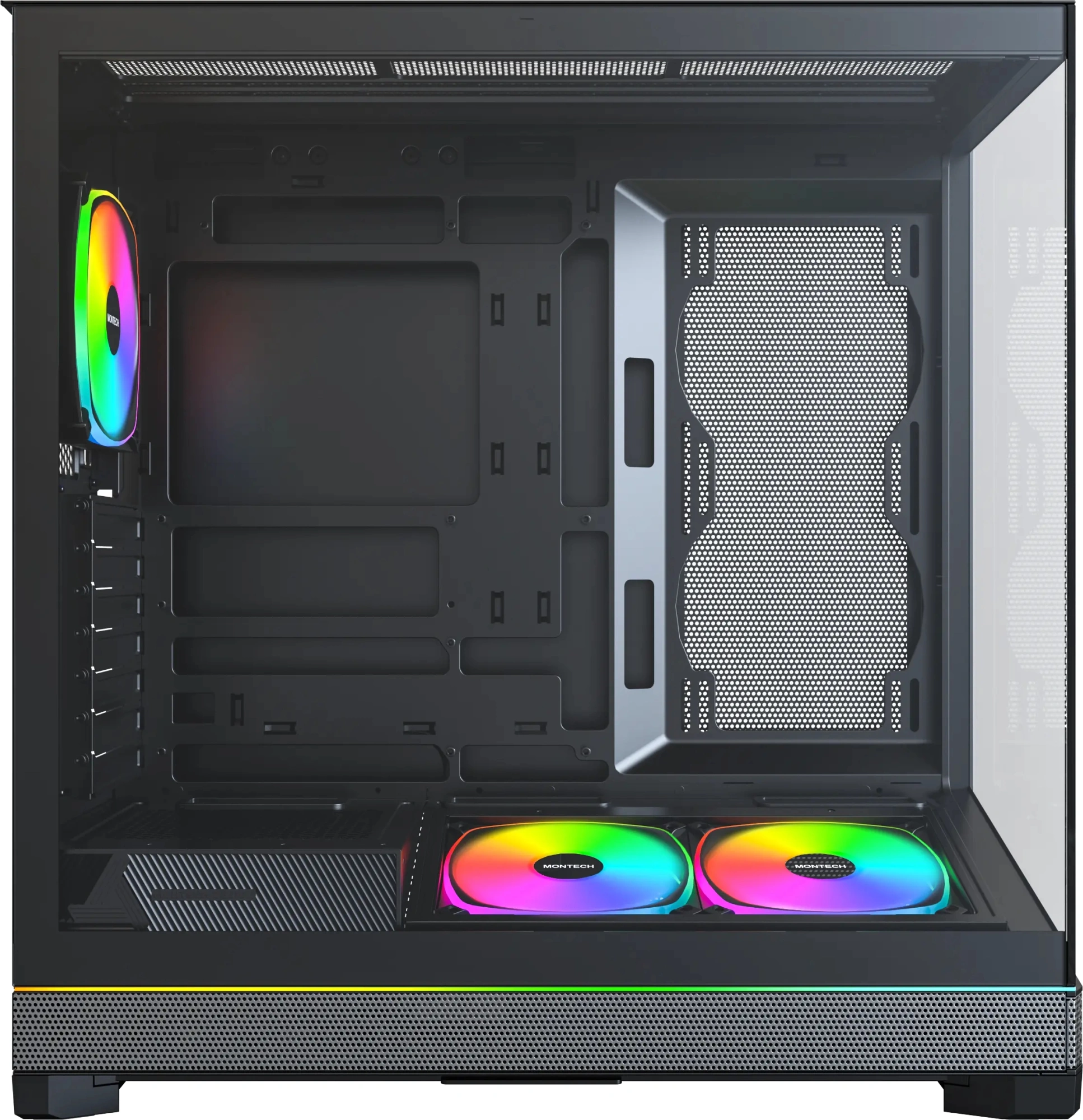 Корпус Montech Sky 3 черный без БП ATX 5x120mm 5x140mm 2xUSB3.0 audio bott PSU — миниатюра 4