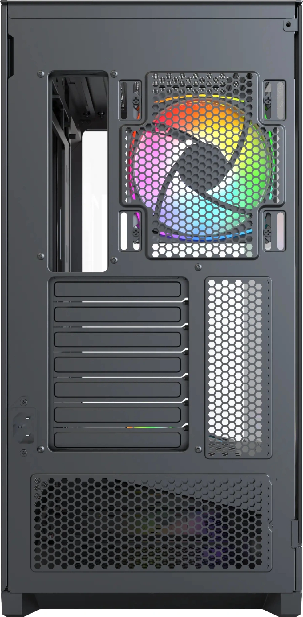 Корпус Montech Sky 3 черный без БП ATX 5x120mm 5x140mm 2xUSB3.0 audio bott PSU — миниатюра 5