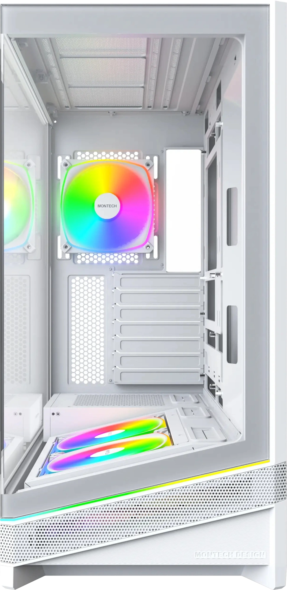 Корпус Montech Sky 3 белый без БП ATX 5x120mm 5x140mm 2xUSB3.0 audio bott PSU — миниатюра 3