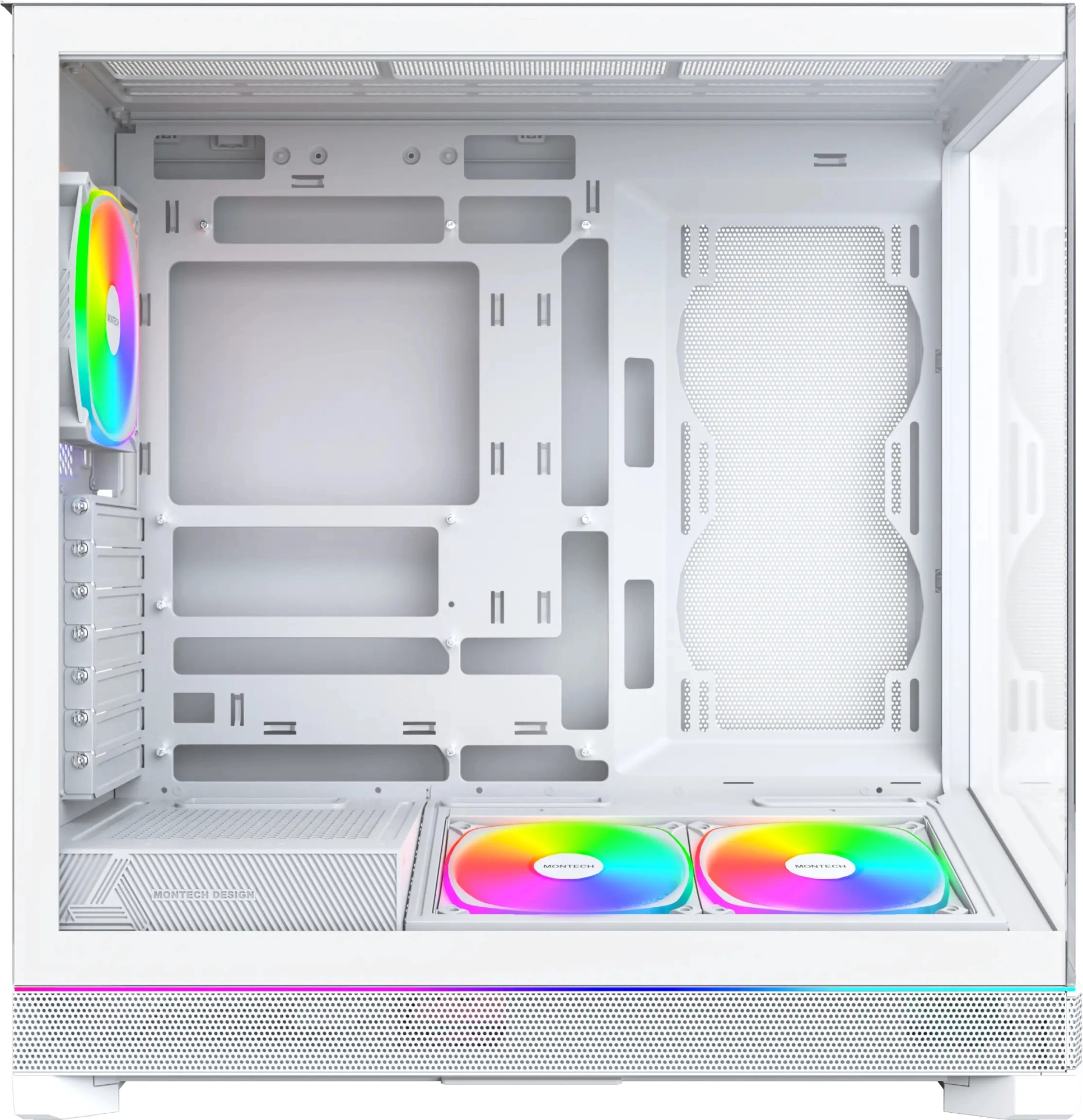 Корпус Montech Sky 3 белый без БП ATX 5x120mm 5x140mm 2xUSB3.0 audio bott PSU — миниатюра 4