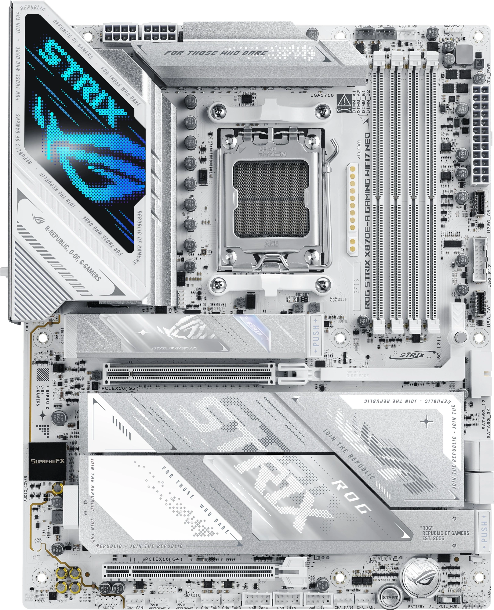 Материнская плата Asus ROG STRIX X870E-A GAMING WIFI7 NEO Socket AM5 AMD X870 4xDDR5 ATX AC`97 8ch(7.1) 5Gigabit RAID+HDMI — миниатюра 2