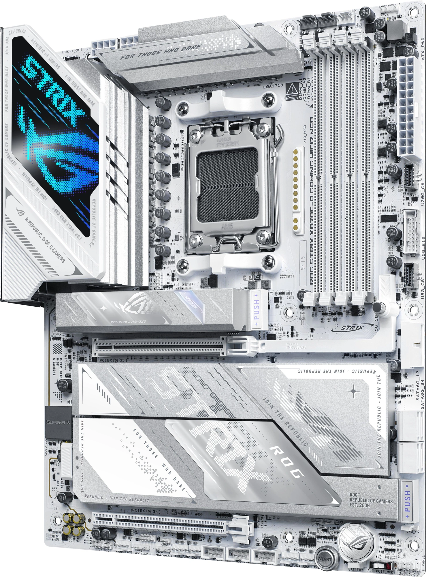 Материнская плата Asus ROG STRIX X870E-A GAMING WIFI7 NEO Socket AM5 AMD X870 4xDDR5 ATX AC`97 8ch(7.1) 5Gigabit RAID+HDMI — миниатюра 3