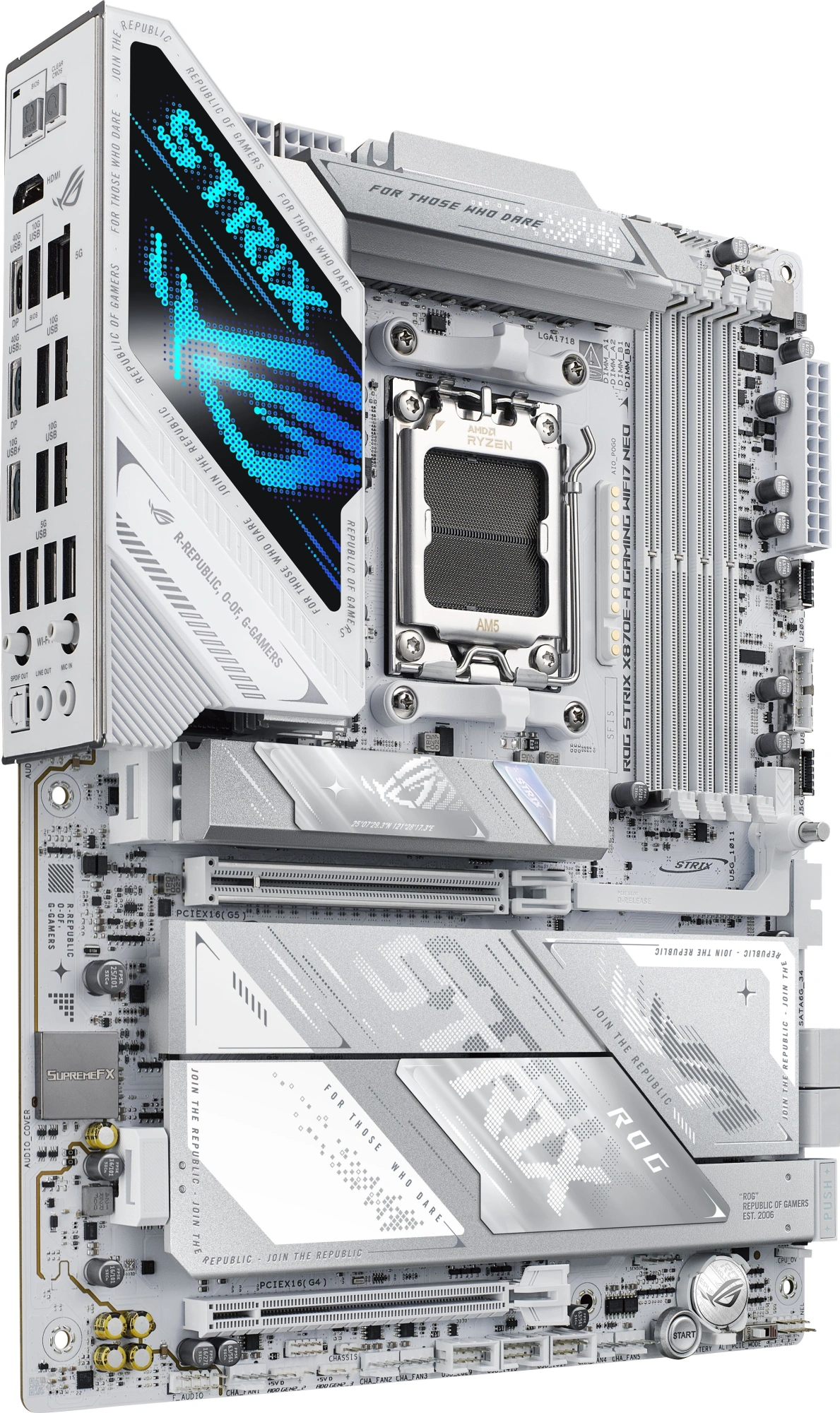 Материнская плата Asus ROG STRIX X870E-A GAMING WIFI7 NEO Socket AM5 AMD X870 4xDDR5 ATX AC`97 8ch(7.1) 5Gigabit RAID+HDMI — миниатюра 4