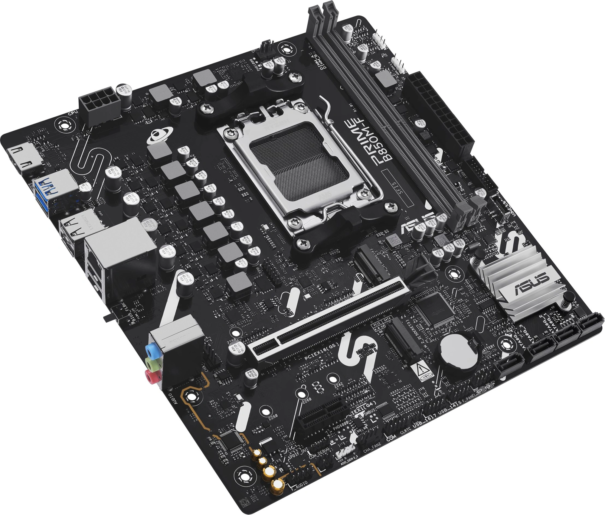 Материнская плата Asus PRIME B850M-F Socket AM5 AMD B850 2xDDR5 mATX AC`97 8ch(7.1) GbLAN RAID+VGA+HDMI — миниатюра 6