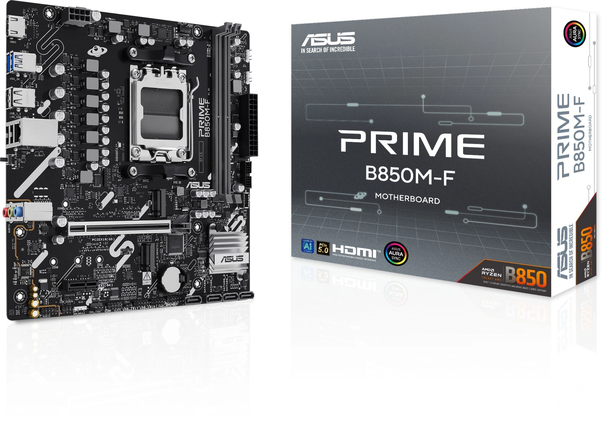 Материнская плата Asus PRIME B850M-F Socket AM5 AMD B850 2xDDR5 mATX AC`97 8ch(7.1) GbLAN RAID+VGA+HDMI — миниатюра 9