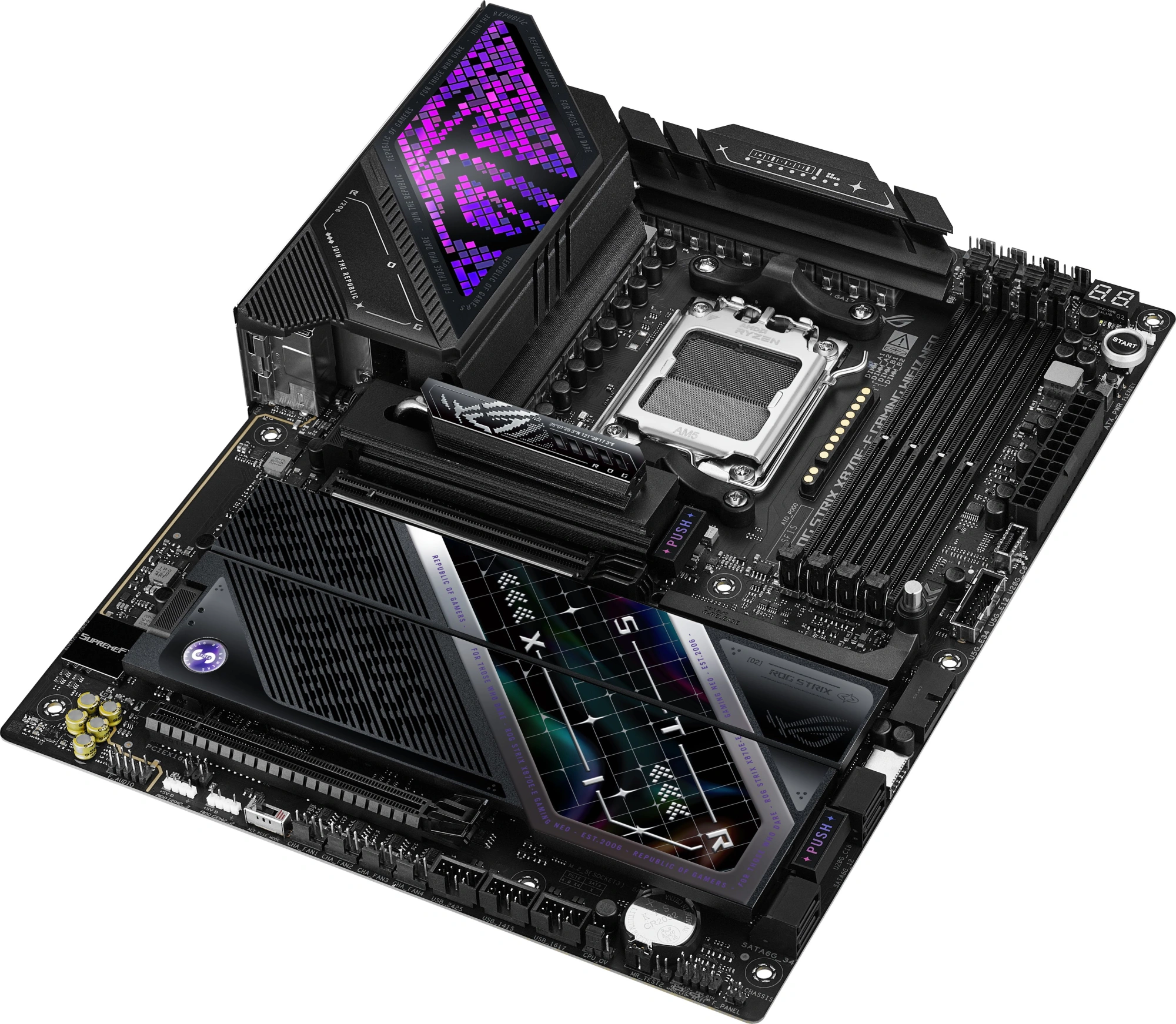 Материнская плата Asus ROG STRIX X870E-E GAMING WIFI7 NEO Socket AM5 AMD X870E 4xDDR5 ATX AC`97 8ch(7.1) 5Gigabit RAID+HDMI — миниатюра 10
